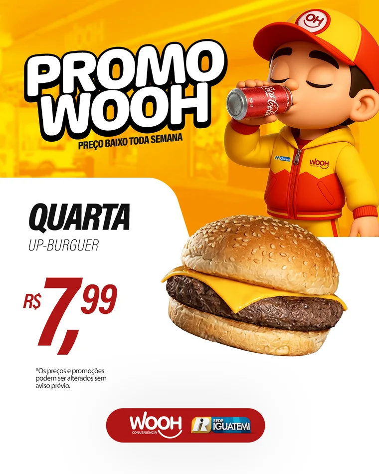 Quarta: Up-Burguer por R$ 7,99